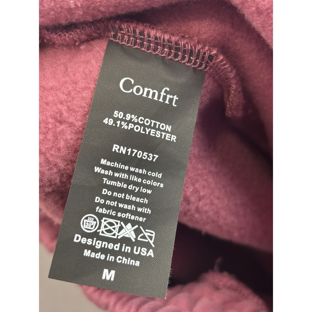 Comfrrt Women's M Mauve 2 Piece Hoodie Jogger Sweat Set Matching Tracksuit - Picture 10 of 16